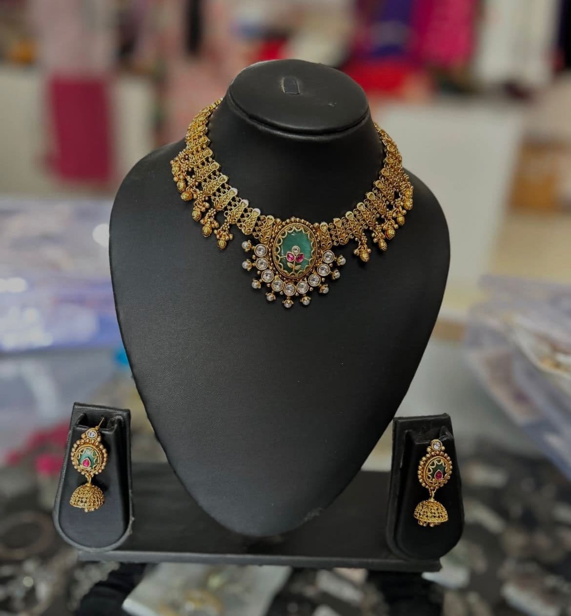 Royal Meenakari Pendant Set